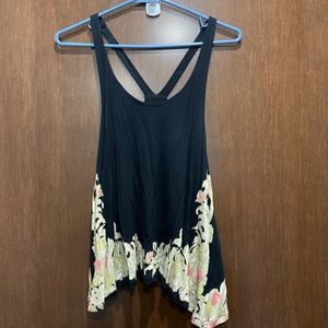 Black Kimchi Blue tank with floral bottom